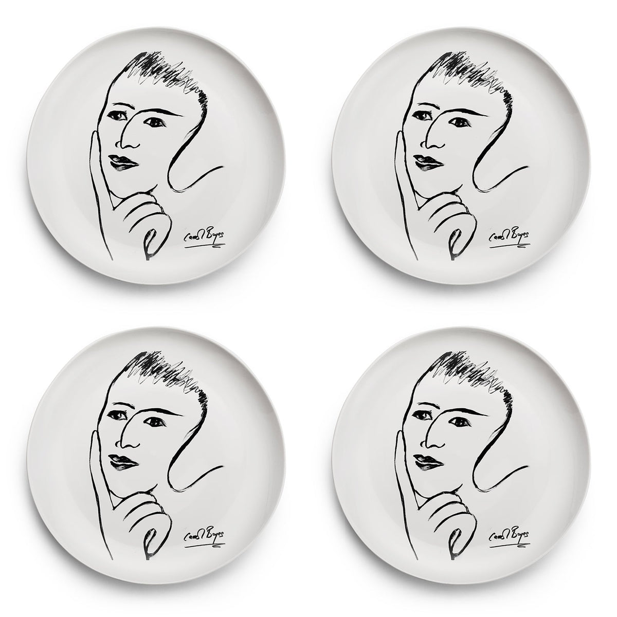 SIDE PLATE SET OF 4 - distant memory