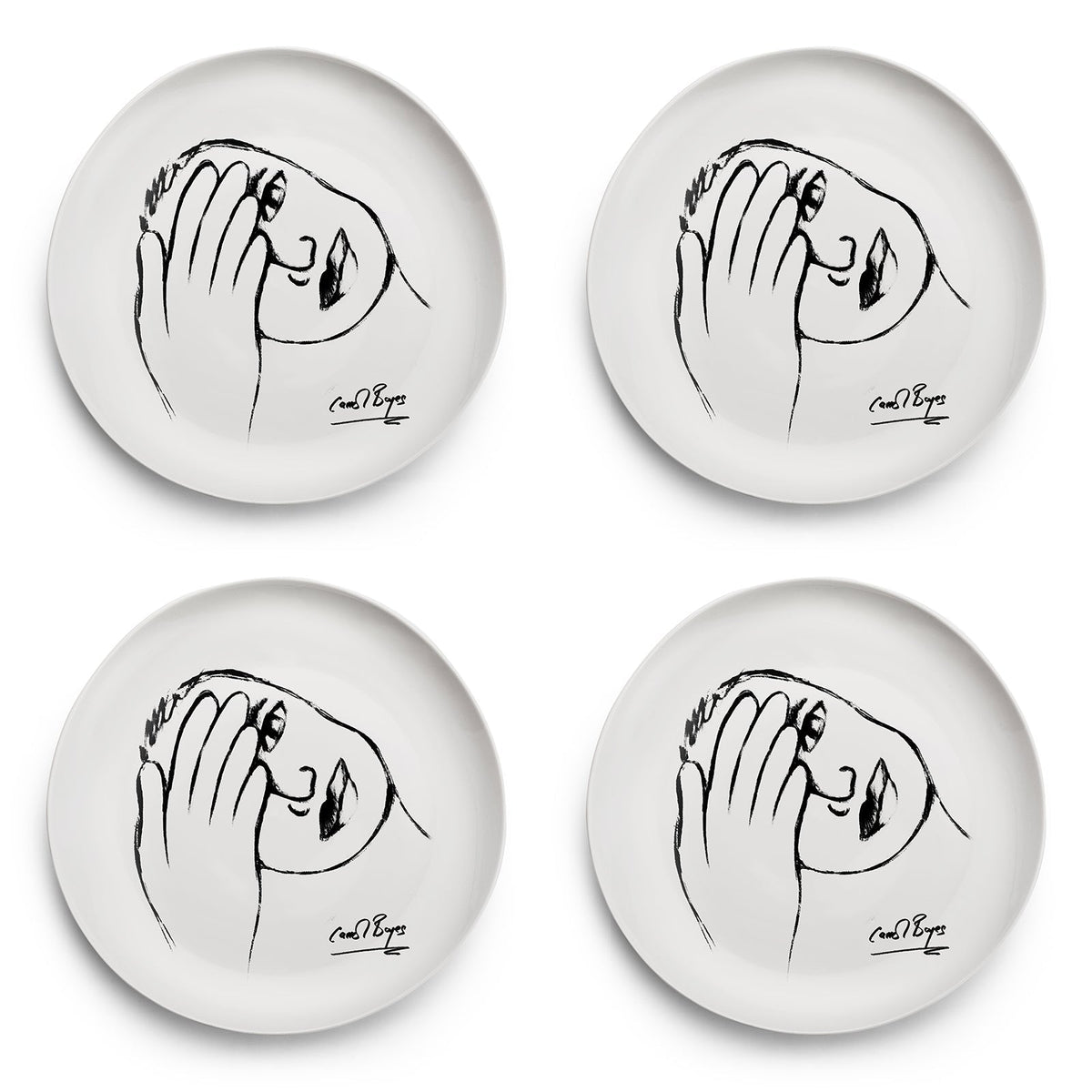 SIDE PLATE SET OF 4 - just a minute!