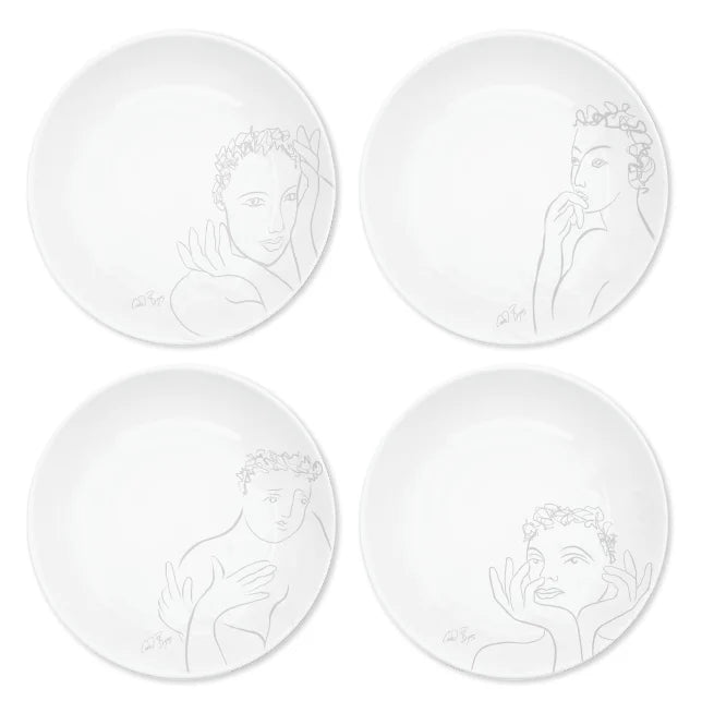 DINNER PLATE SET OF 4 - sketchbook grey