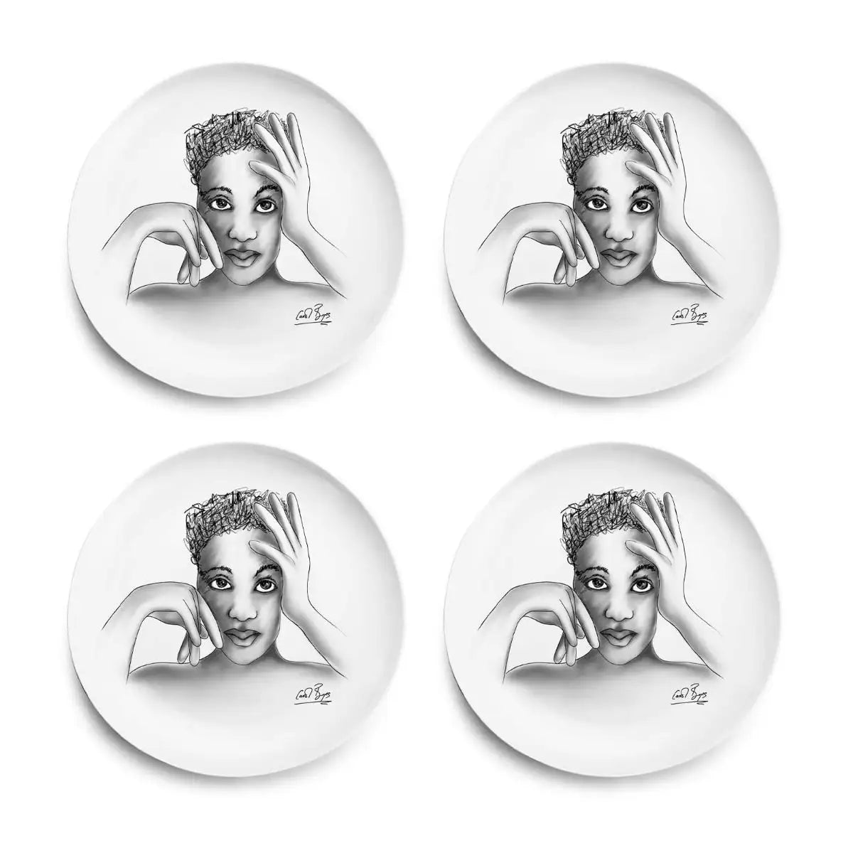SIDE PLATE SET OF 4 - in vogue
