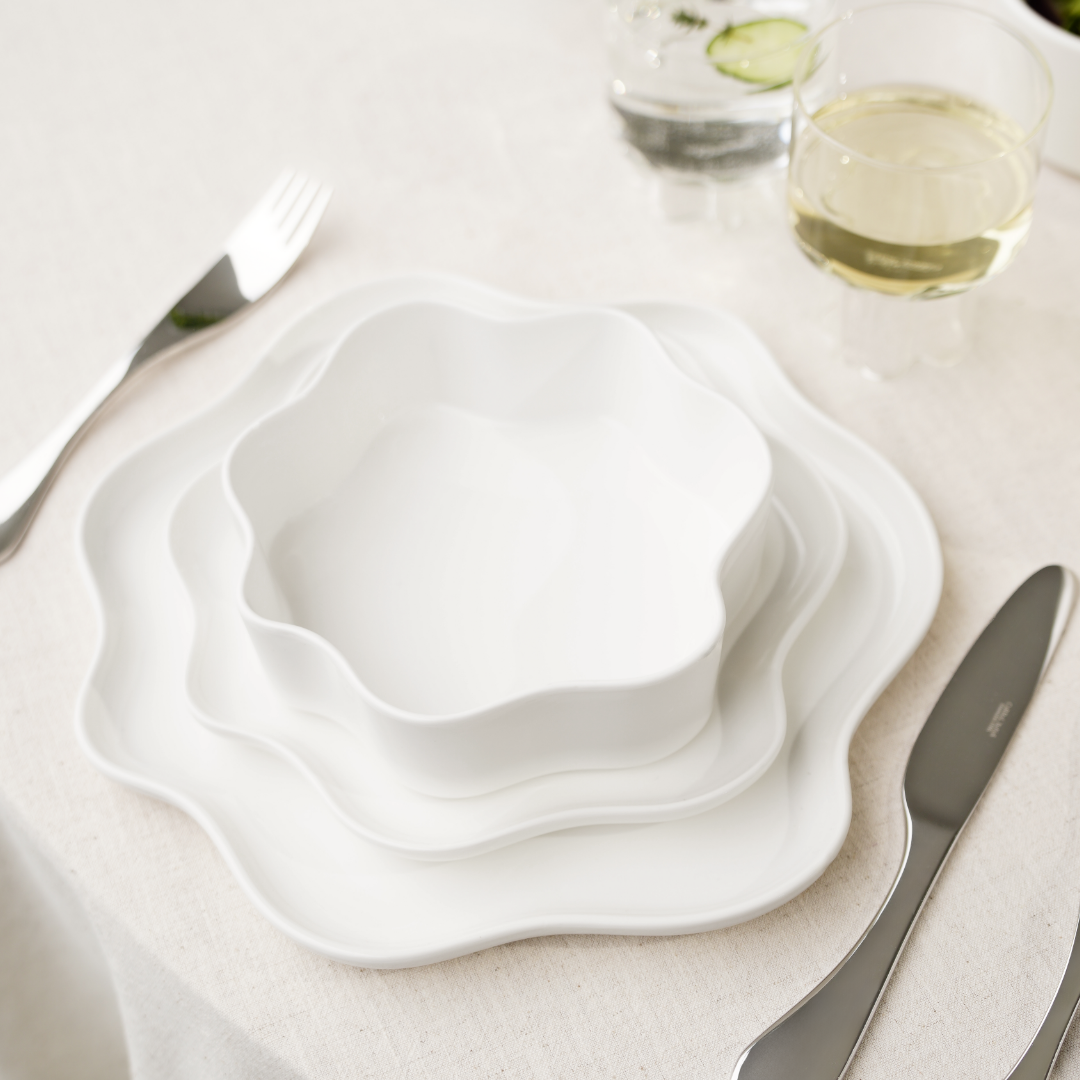 SIDE PLATE SET OF 4 - wavy