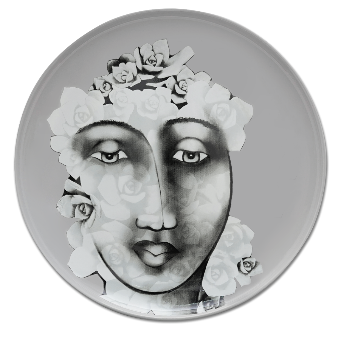 DINNER PLATE SET OF 4 - succulent faces