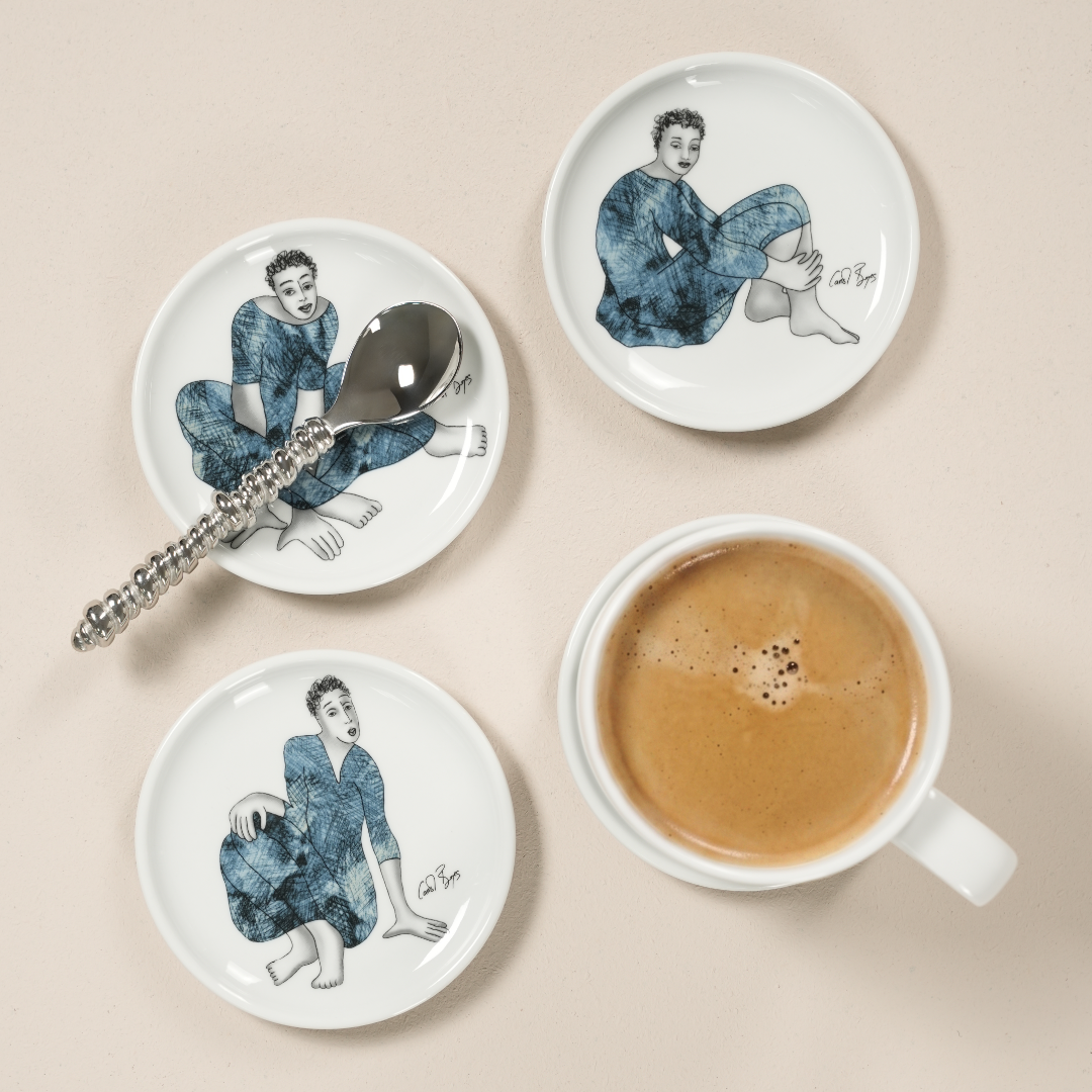RIMMED COASTER SET OF 4 - Indigo girls