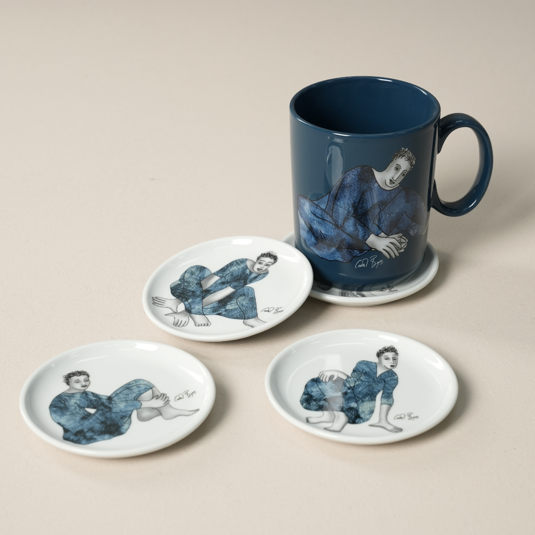 RIMMED COASTER SET OF 4 - Indigo girls