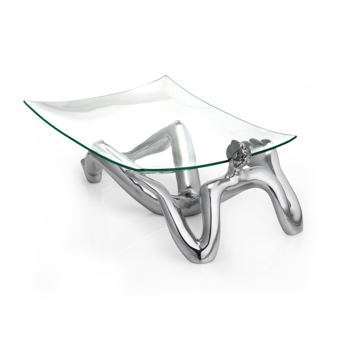 GLASS PLATTER WITH STAND - on show