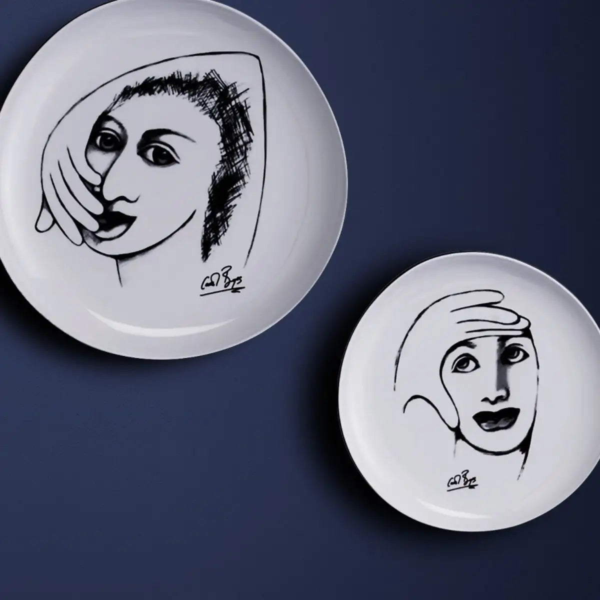 SIDE PLATE SET OF 4 - framed