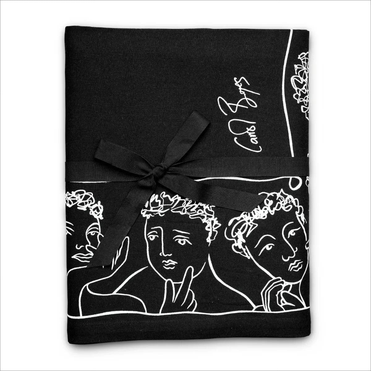 TABLECLOTH 160 x 300 - well framed - black