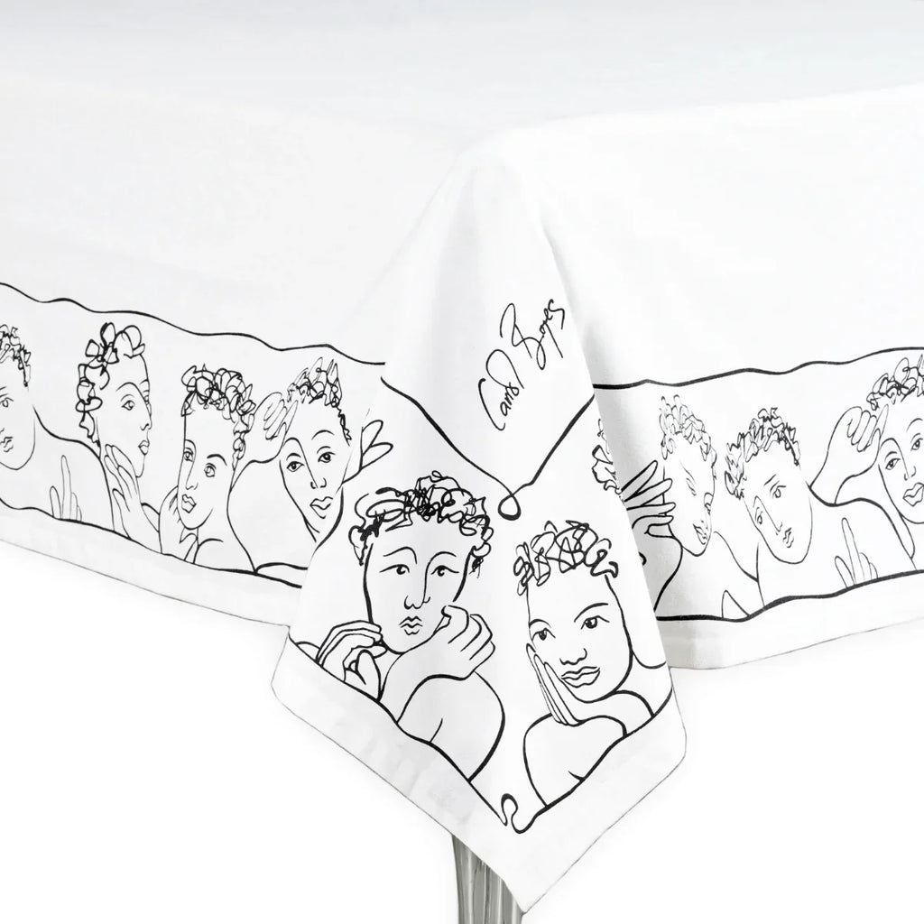 TABLECLOTH 160 x 300 - well framed - white