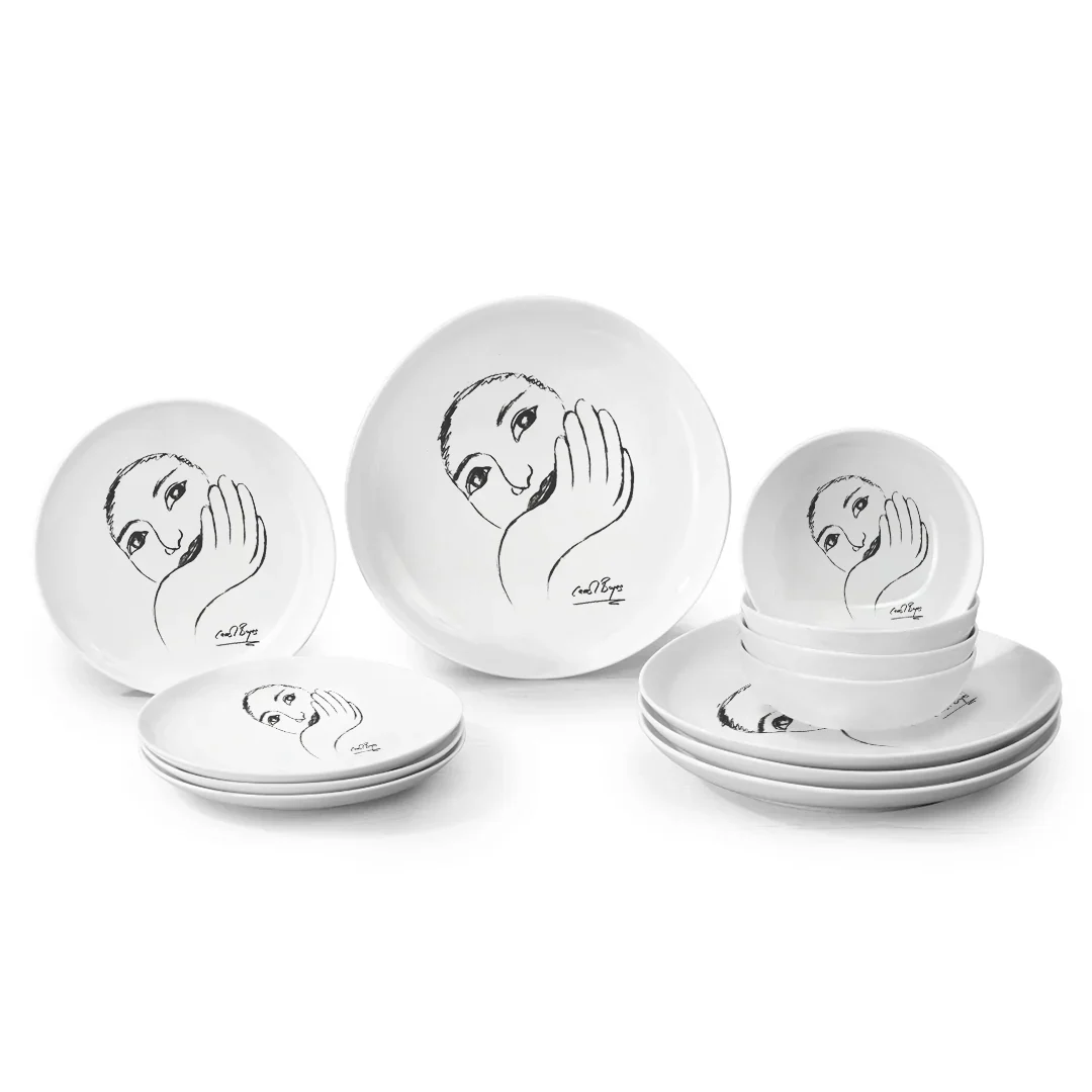 DINNERWARE 12pc SET - face facts