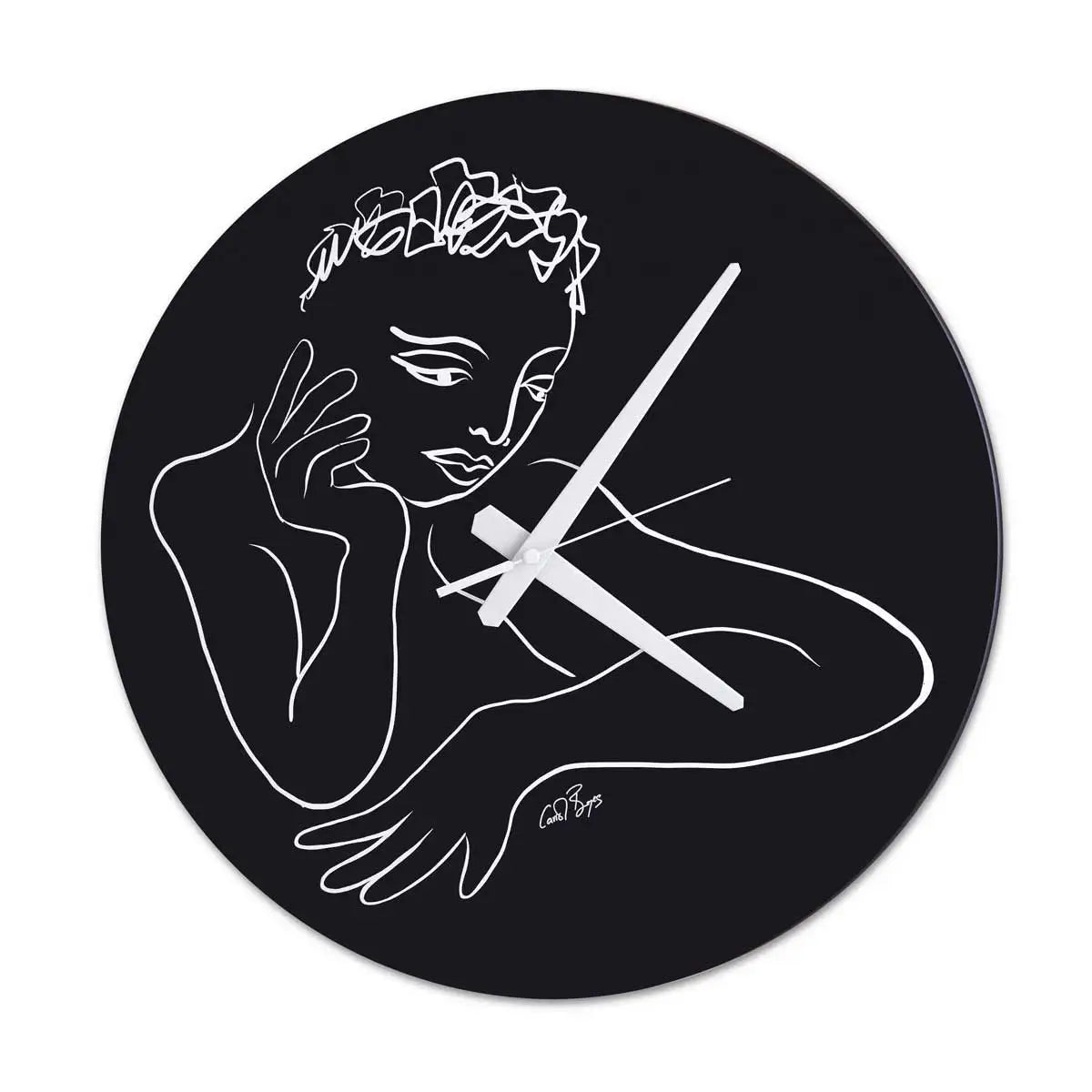 WALL CLOCK LARGE - ahead of time - black
