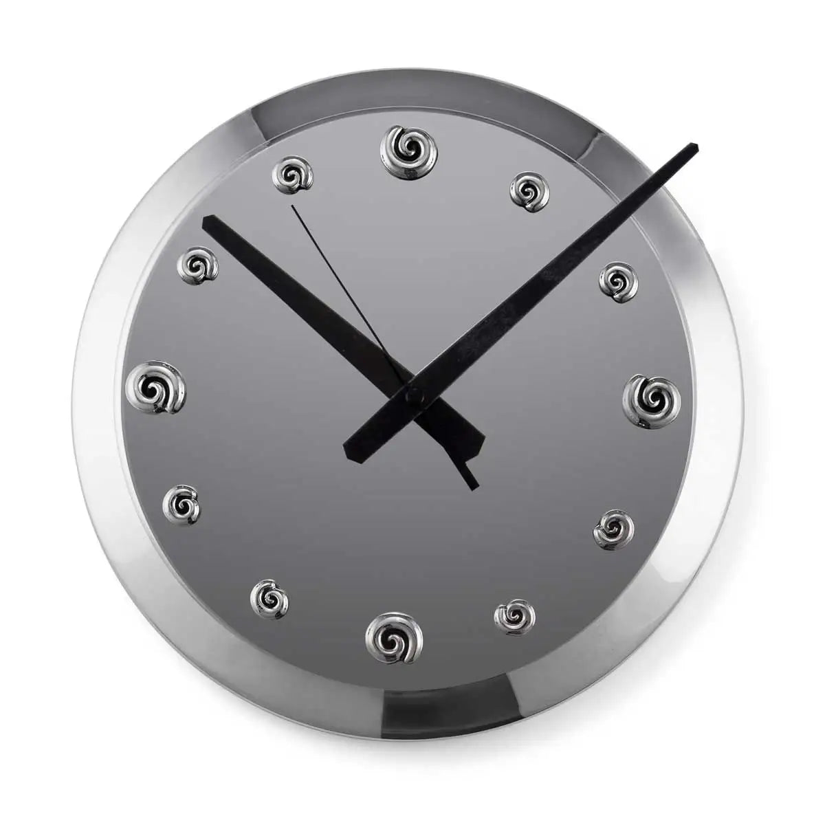 WALL CLOCK LARGE - coil - silver