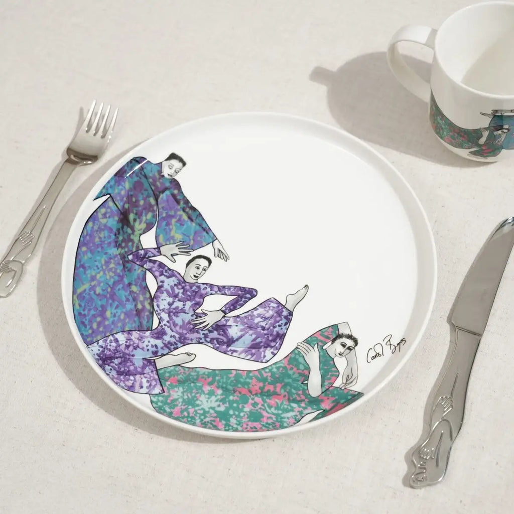 DINNER PLATE SET OF 4 - dancing girls