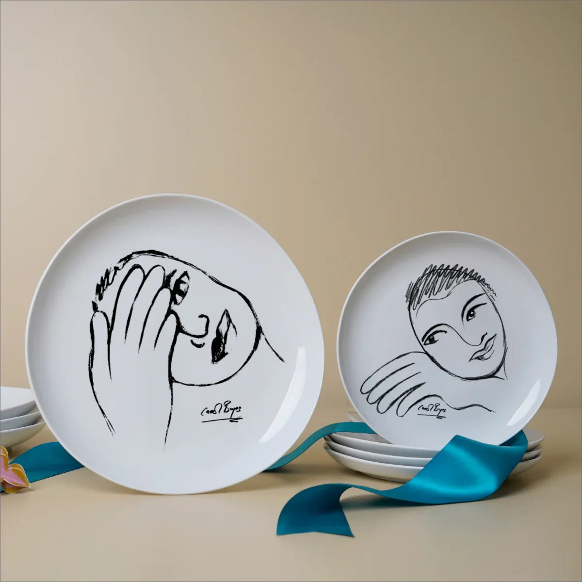 SIDE PLATE SET OF 4 - just a minute!