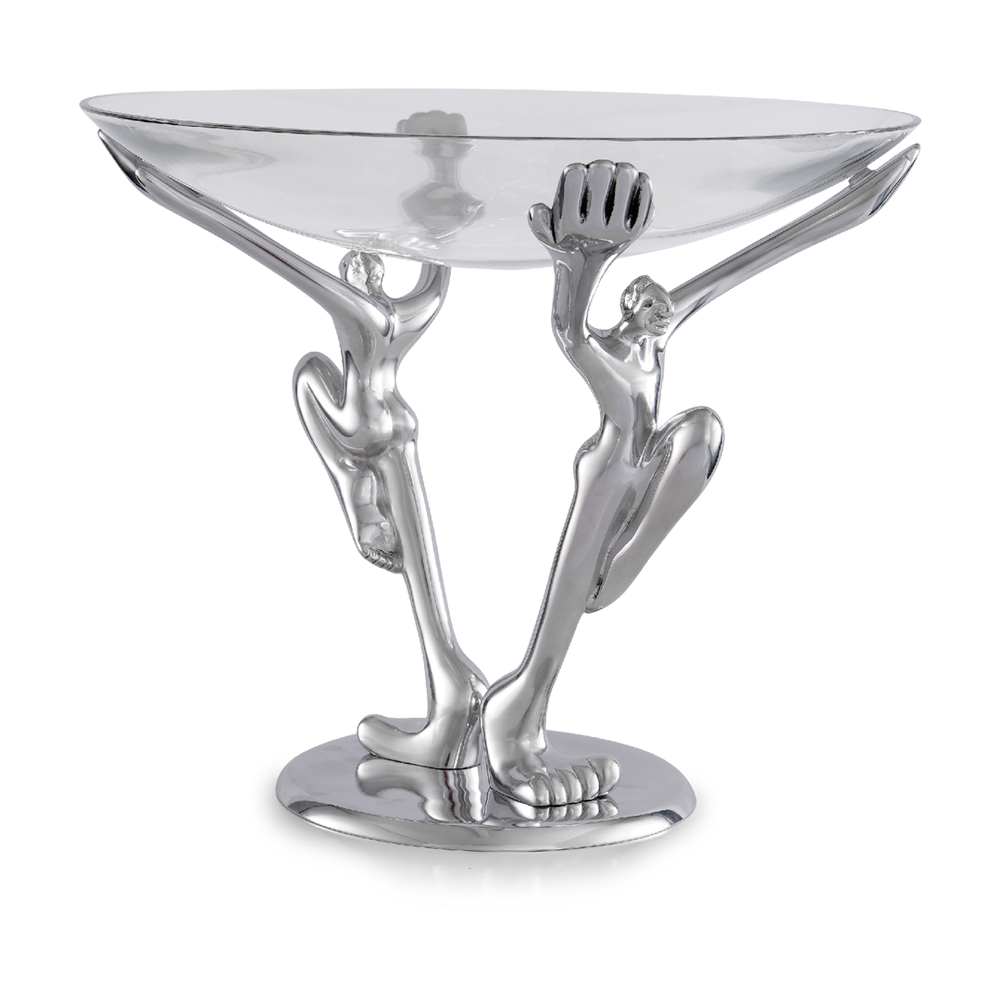 GLASS BOWL AND STAND - gemini