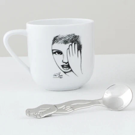 SUGAR LADLE - peeping man