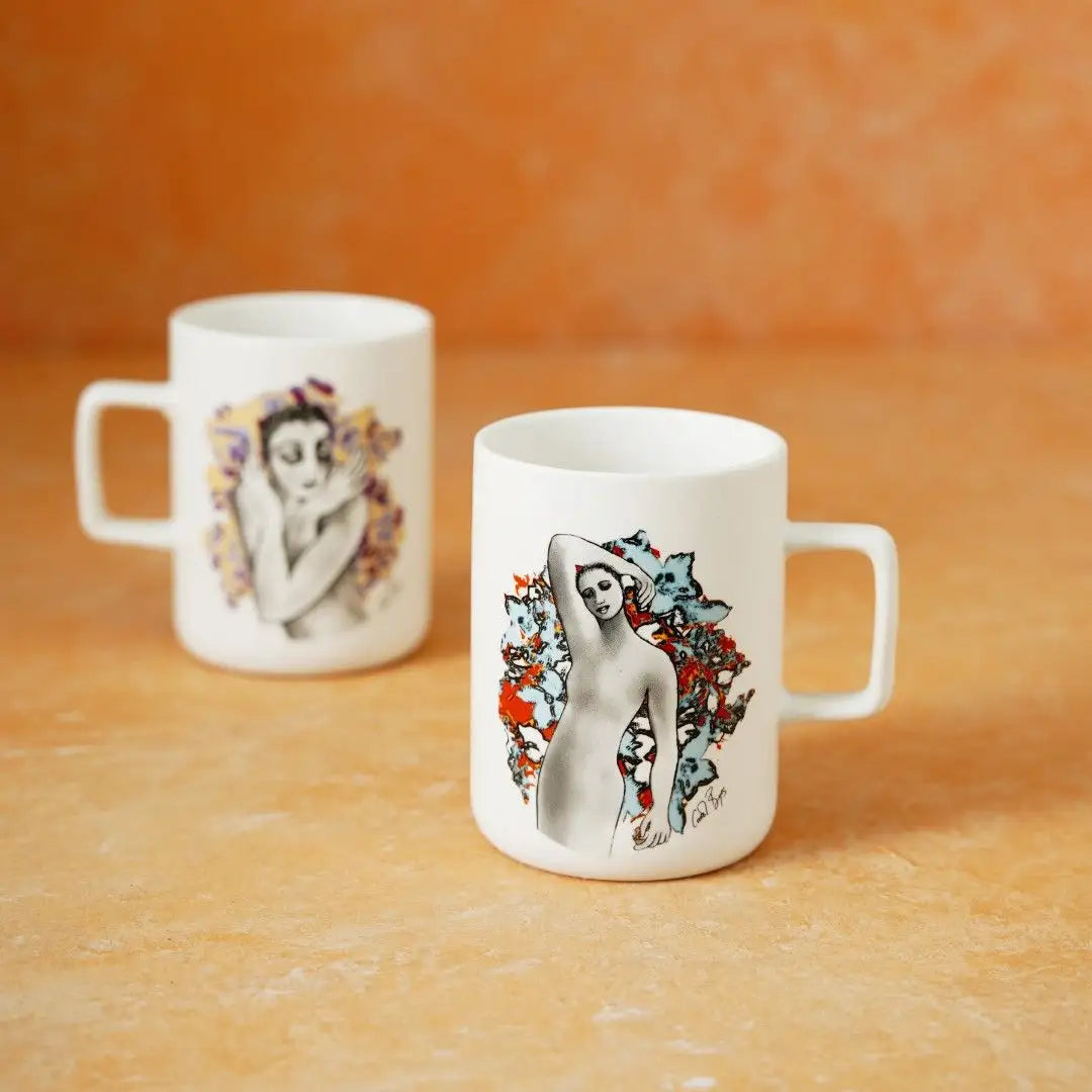 MUG SET OF 4 - pop art warm