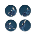 SIDE PLATE SET OF 4 - indigo blues