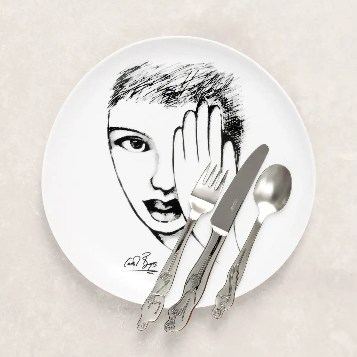 DINNER PLATE SET OF 4 - sketchbook mix