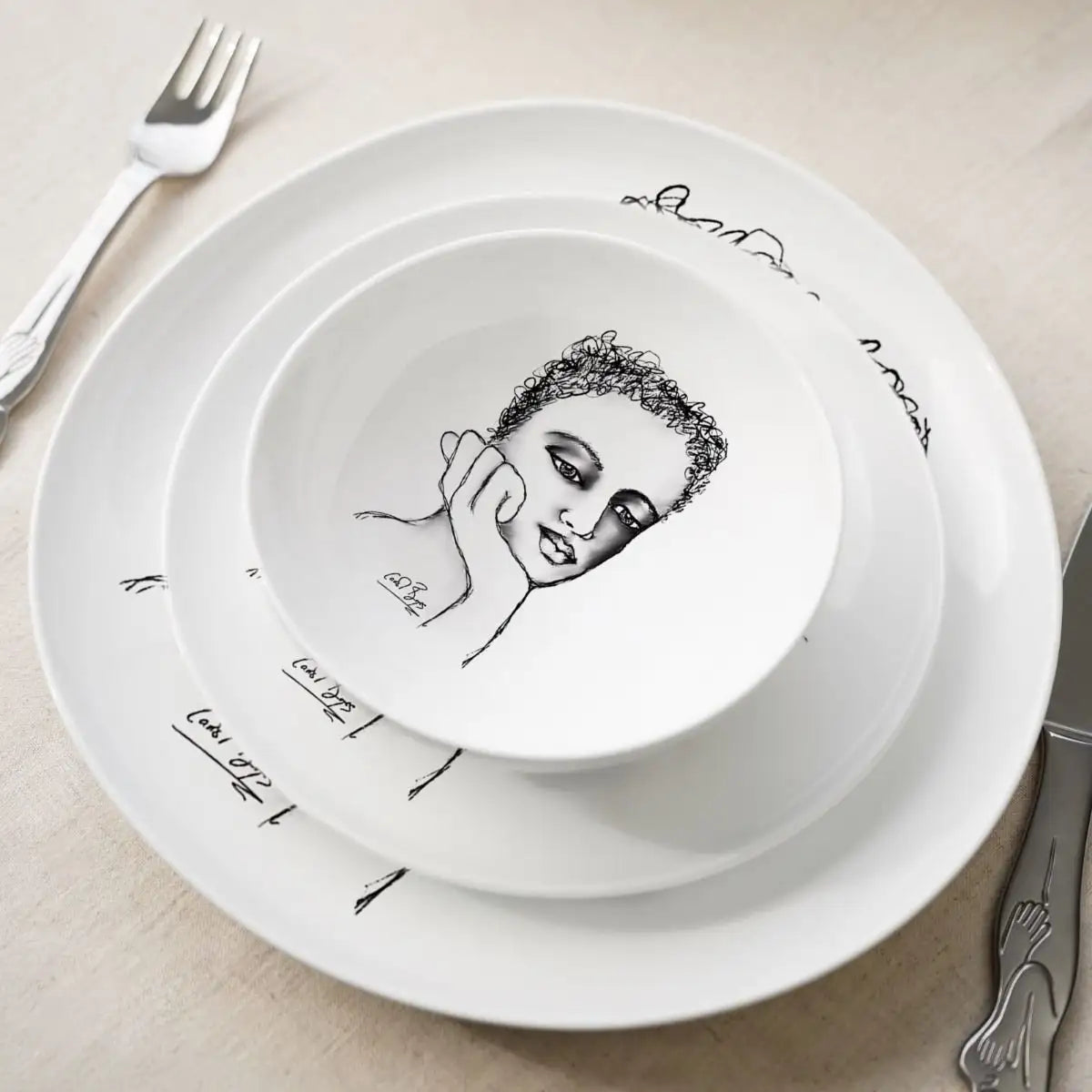 CEREAL / SOUP BOWL SET OF 4 - just a thought